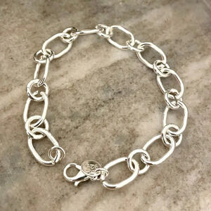 925 Sterling Silver Chain Link Bracelet Silver large link bracelet